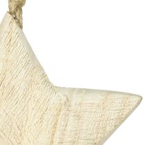 Article Étoile en bois naturel décoration de Noël bois Ø13,5cm