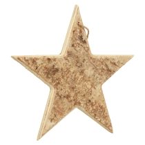 Article Étoile décorative en bois avec écorce de bouleau, Ø 20 cm
