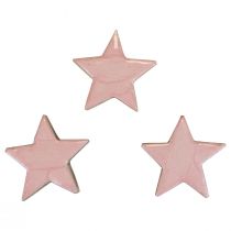 Article Étoiles de décoration en bois étoiles décoration de Noël rose brillant Ø5cm 8 pcs