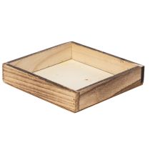 Article Plateau en bois, style rustique, idéal pour la décoration de la maison ou du bureau, 15 cm, lot de 4