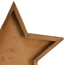 Article Plateau en bois décor étoile marron Ø38/29/22cm Lot de 3