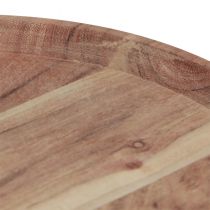 Article Plateau rond en bois d&#39;acacia planche à découper naturelle Ø25cm