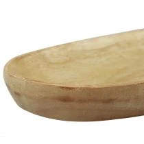 Article Plateau ovale en bois de manguier naturel 28×12×2,5 cm