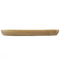 Article Plateau en bois ovale en bois de manguier naturel 28×12×2,5cm
