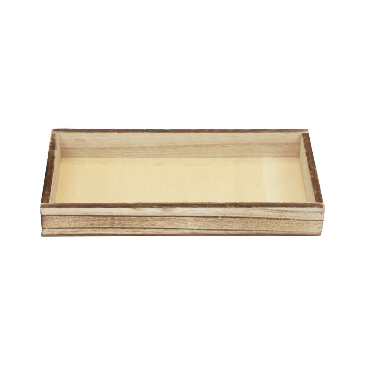 Plateau en bois flammé plateau décoratif décoration de table rustique 20×10×3cm
