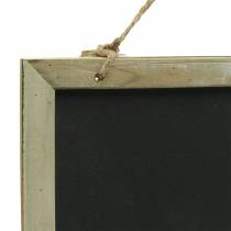 Article Planche en ardoise avec bord en bois à suspendre naturel 30x15cm 5 pcs