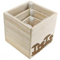 Article Cubes végétaux, bac à fleurs, décoration automne avec patine 20/16/12cm lot de 3