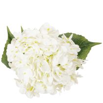 Article Hortensia artificielle sur tige 60 cm en tissu crème