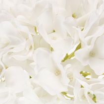 Article Hortensia artificielle blanche sur tige longue 48 cm en plastique