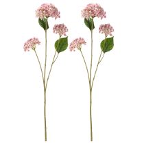 Article Fleur d'hortensia artificielle élégante et durable, 80 cm, 2 pièces