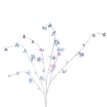 Article Branche artificielle avec fleurs irisées 98 cm