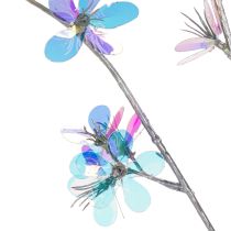 Article Branche florale artificielle 98 cm avec fleurs irisées