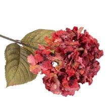Article Branche de Fleurs d’Hortensia Artificielle 74 cm Rouge