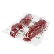 Article Pic à bourgeons d'hortensia 22cm rouge 12pcs