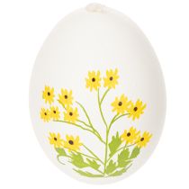 Article Œufs de Pâques ornés de délicats motifs floraux pour une décoration festive dans le salon, 6 cm, lot de 6