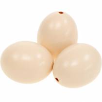 Article Oeufs de poule crème décoration de Pâques oeufs soufflés 10 pcs