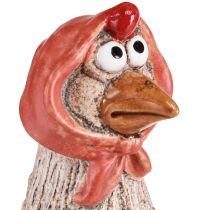 Article Poulets décoratifs en céramique Coq de Pâques et poule H20/22cm 2 pièces