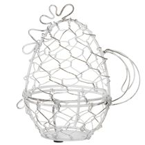 Article Panier en fil de fer en forme de poule pour les œufs de Pâques. Un ajout charmant à votre décoration de Pâques. 14 cm