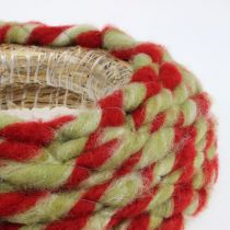 Article Mèche en laine 10 m rouge foncé