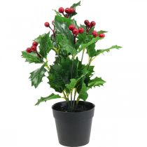 Houx en pot plantes artificielles Ilex artificiel 26cm