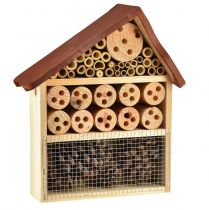 Insect Hotel Maison à insectes marron en bois 25 cm x 8,5 cm x 32 cm