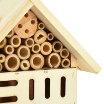 Article Hôtel à insectes bois sapin maison à insectes naturel H23,5cm