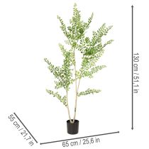 Article Plante artificielle en pot, hauteur 130 cm, vert, décoration intérieure