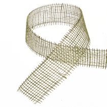 Article Ruban de jute ruban quadrillé ruban décoratif en vert olive 5cm 40m