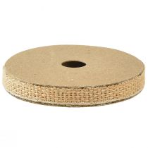 Article Ruban de jute ruban décoratif bronze ruban naturel tissé 12mm 10m