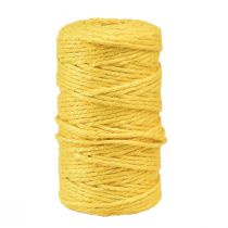 Ruban de jute cordon de jute ruban décoratif ruban de jute jaune Ø4mm 100m