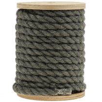 Ruban de jute cordon de jute cordon décor de jute anthracite Ø7mm 5m