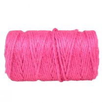 Article Cordon de ruban de jute ruban décoratif jute fuchsia Ø4mm 100m
