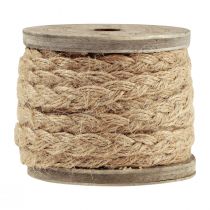 Article Ruban de jute tressé corde de jute bobine en bois naturel 10mm 6m