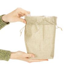 Article Sac en jute 13,5 × 11 cm H 25 cm