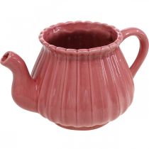 Théière décorative cache-pot en céramique rose, rouge, blanc L19cm 3pcs