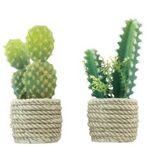 Cactus en pot cactus artificiel assorti 28cm 2pcs