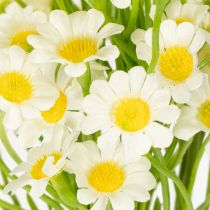 Article Bouquet de fleurs artificielles de camomille – Lot de 3 tiges, hauteur 28 cm