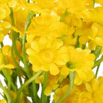 Article Fleurs artificielles camomille jaunes en bouquet 28 cm – Lot de 3