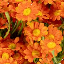 Article Bouquet de Fleurs Artificielles Camomille Orange - Lot de 3 - 27 cm