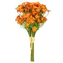 Article Bouquet de Fleurs Artificielles Camomille Orange - Lot de 3 - 27 cm