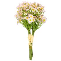 Article Bouquet de camomille artificielle pour une décoration intérieure lumineuse et facile d'entretien, 28 cm, 3 pièces