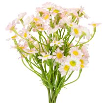Article Bouquet de camomille artificielle pour une décoration intérieure lumineuse et facile d'entretien, 28 cm, 3 pièces