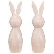 Article Figurine décorative de lapin en céramique pour intérieur moderne, 22 cm