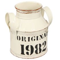 Article Pichet Métal Décoration &quot;Original 1982&quot; Crème Rouille H13cm 2pcs