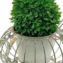 Jardinière décorative cafetière pot métal à planter L15.5cm Ø11.8cm
