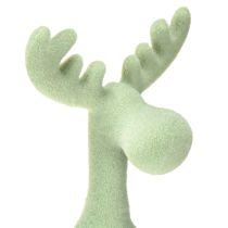 Article Élan Figurine bord d’étagère Vert marron menthe 31cm 3pcs