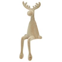 Article Élan déco bord d’étagère Figurine assise Beige 31cm 3pcs
