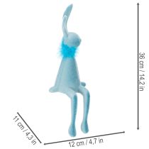 Article Lapin décoratif mignon pour Pâques, à poser sur un rebord de fenêtre, 36 cm, lot de 2