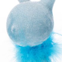 Article Lapin décoratif mignon pour Pâques, à poser sur un rebord de fenêtre, 36 cm, lot de 2