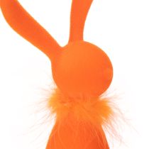 Article Figurines Lapins de Pâques décoratives à poser – Lachs et Orange – 36 cm – Lot de 2